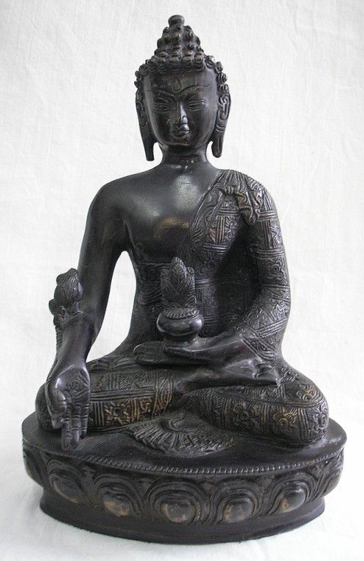 ESTATE STATUE BUDDHA BRONZE MEDICINE BUDDHA LARGE  