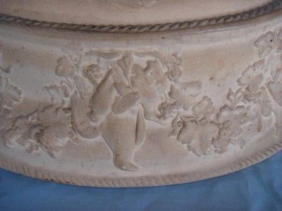 MID 19TH CENTURY WEDGWOOD CANEWARE GAME PIE DISH HARE FINIAL  