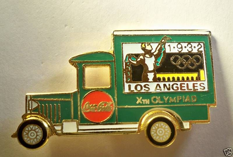 1932 L.A. OLYMPICS COCA COLA TRUCK w/ MOVING WHEELS  