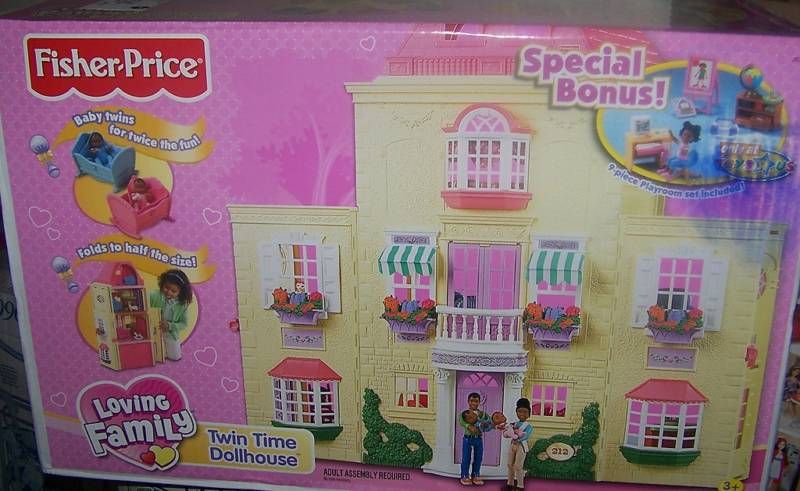 FISHER PRICE LOVING FAMILY TWIN TIME DOLLHOUSE & BONUS AA VERSION 