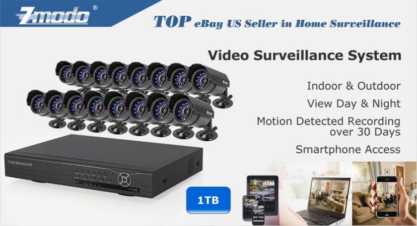   CCTV Security Surveillance DVR Camera System 1TB SKU# DVR DK1683 1TB