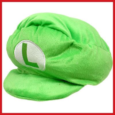 Nintendo Super Mario Bro LUIGI Plush Hat Cushion/Pillow  