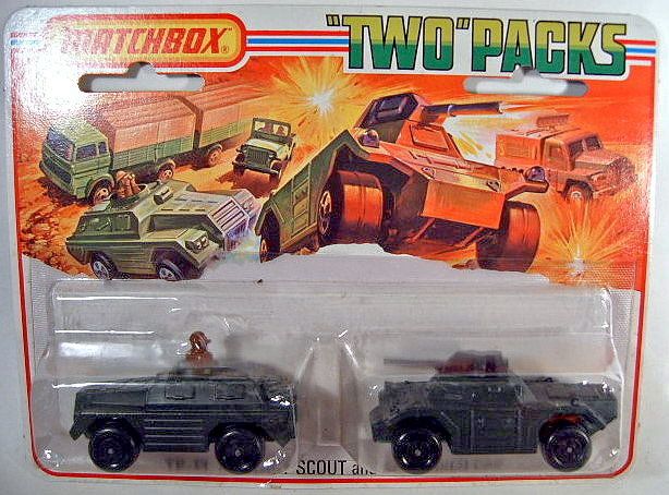 Matchbox TP13 Military Scout & Armoured Car olive drab  
