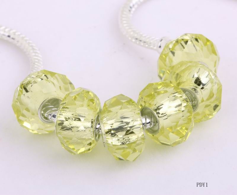 Charm AB Faceted Crystal Murano Glass Beads Single Core Fit European 