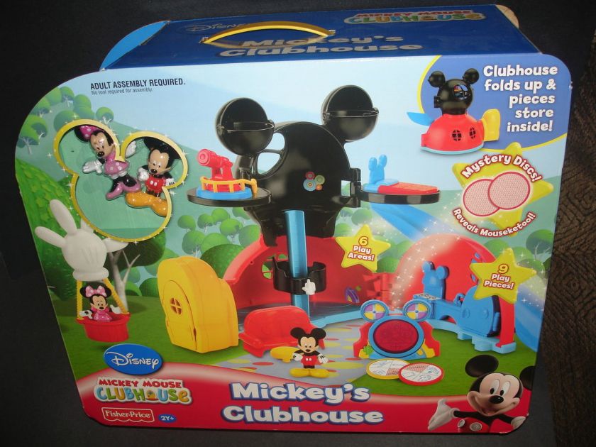   MICKEYS CLUBHOUSE Playset w/ Mickey & Minnie Mouse Figures NEW