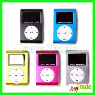 Metal Clip Digital  Music Player w/ LCD Screen support up to 16GB 