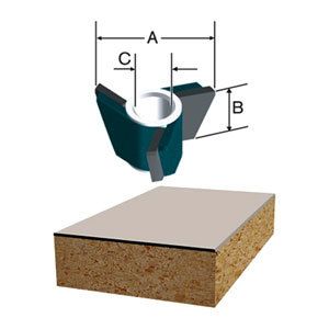 Bosch 85436M Bevel Laminate Trimmer Replacement Cutter  