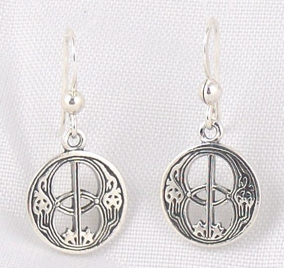 Sterling Silver CHALICE WELL SYMBOL Earrings Celtic NEW  