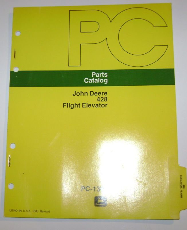John Deere 428 Flight Elevator Parts Catalog manual jd  