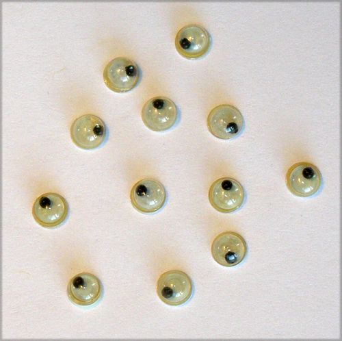 VINTAGE TINY PLASTIC EYE BALL DOLL ANIMAL CRAFT 4mm  