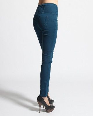 MOGAN Colored HIGH WAISTED Power SKINNY JEANS Yoke Stretch Stylish 