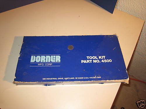 Dorner No. 4500 Tool Kit for 4100 Series Conveyors Nice  