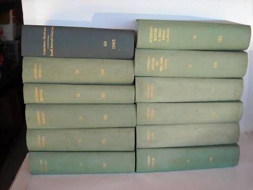 12 Vintage George Goudy Veterinary Reference Books  