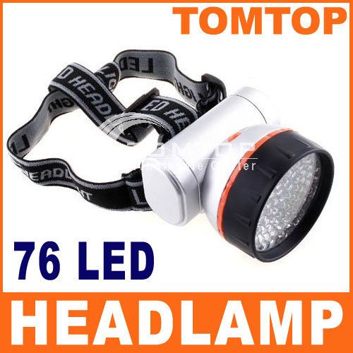 76 LED Headlamp Flashlight Head Light Torch Camping  