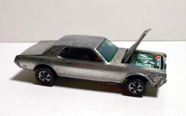 HOT WHEELS VINTAGE 1968 CUSTOM COUGAR ZAMAC / UNPAINTED LOOSE C4 / VG 