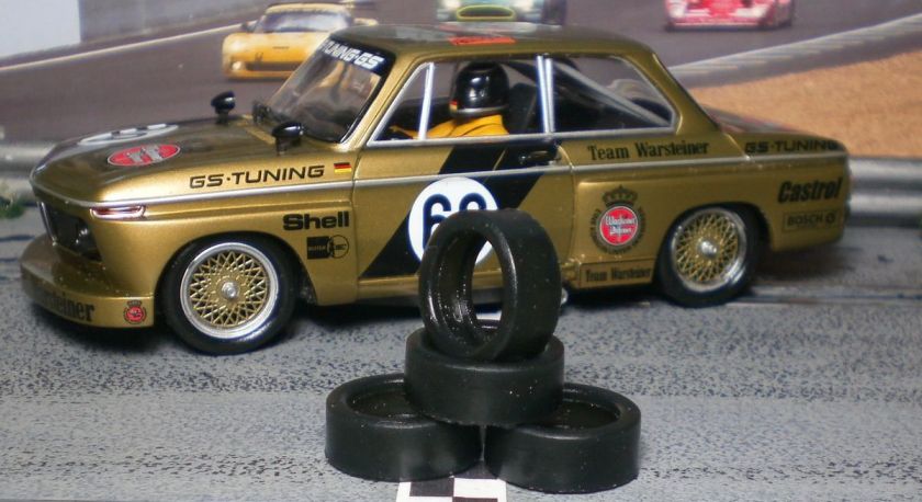 32 URETHANE SLOT CAR TIRES 2pr fit CARRERA BMW 2002  