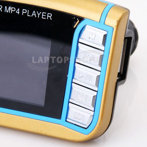 New 4GB 1.8 LCD Car  MP4 Player Wireless FM Transmitter Gold USA