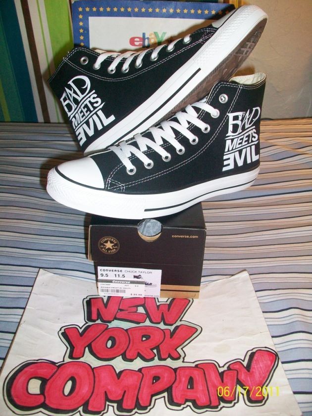 Converse All Star Hi Eminem Print Bad Meets Evil yeezy  