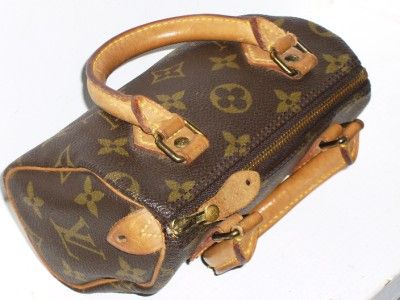   VUITTON Authentic Mini Logo/Monogram Speedy Doctor Tote Pouch TH0922