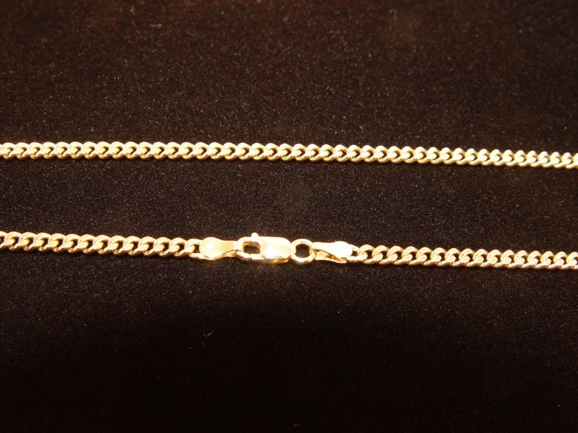 10K Yellow Gold 34 Flat Curb Link Chain 18.87 Grams  