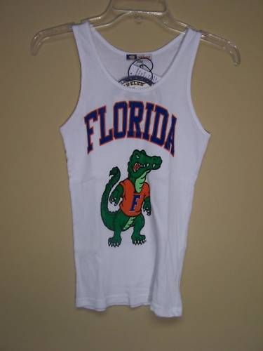 NWT University Florida Gators WHITE Tank Top Shirt OSFA  