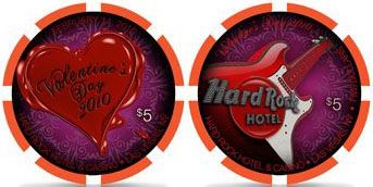 HARD ROCK VALENTINES DAY 2010 CASINO CHIP  