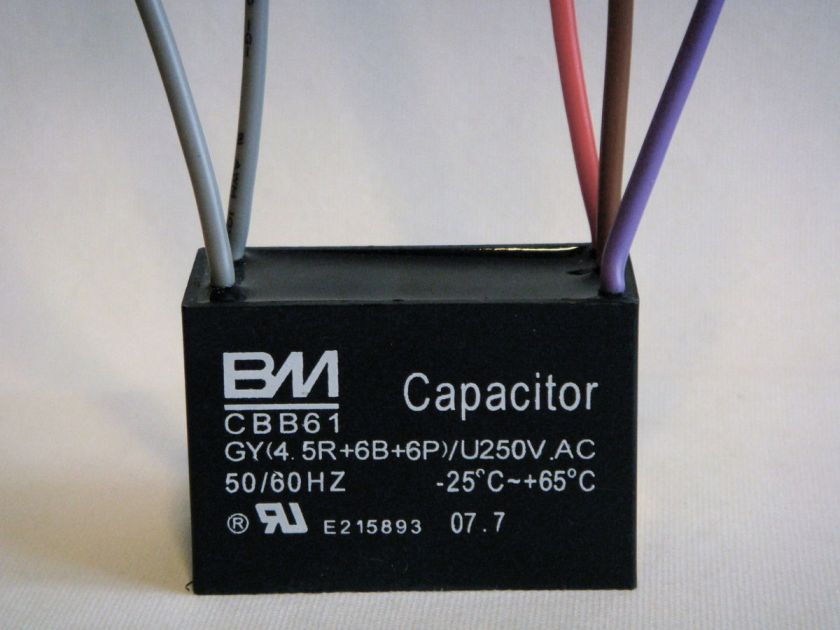 CEILING FAN CAPACITOR CBB61 4.5uf+6uf+6uf 5 WIRES  