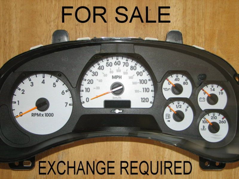 FOR SALE REMAN CUSTOM GAUGE SS CLUSTER FITS TRAILBLAZER  