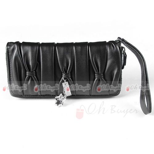 new zip around 5 colors women clutch wallet purse bag  