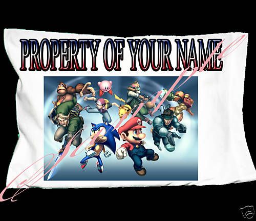 PERSONALIZED MARIO BROTHERS SONIC PILLOWCASE NEW  