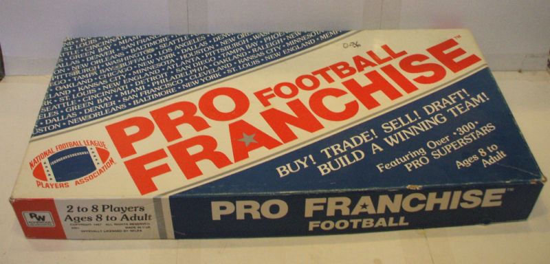 1987 The Pro Franchise Football Board Card Game by RW  