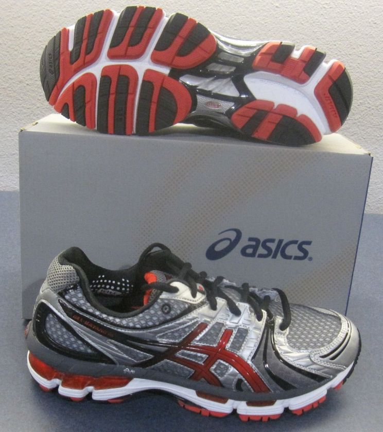 T200N MENS ASICS GEL KAYANO 18 LIGHTNING/FLAME/BLACK size 8  