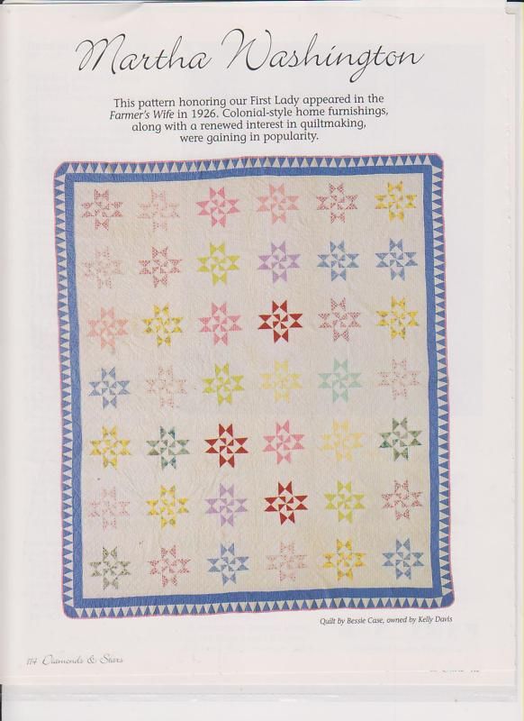 MARTHA WASHINGTON QUILT PATTERN TEMPALTE 75 X 86  