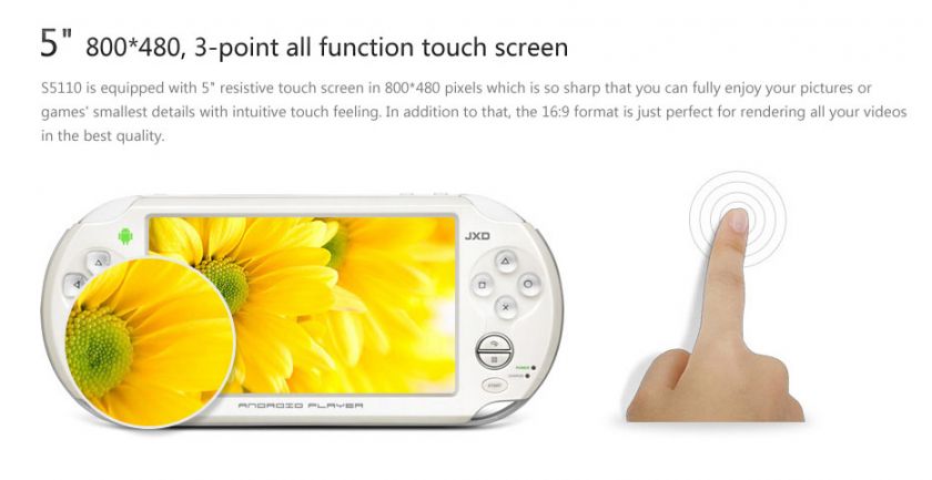 JXD S5110 Game Console Tablet PC Android 4.0 Support Nintendo D64 GBA 