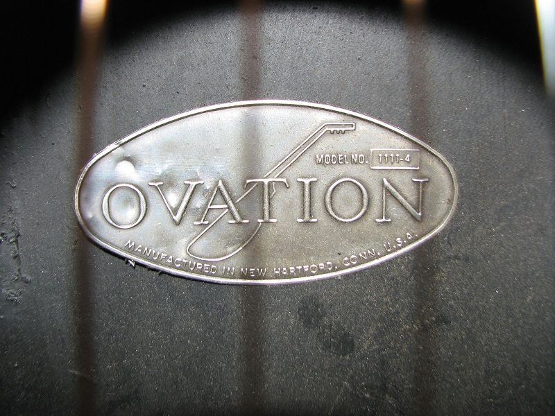 Vintage 1973 Ovation Balladeer 1111 4 Acoustic Guitar   Good Straight 