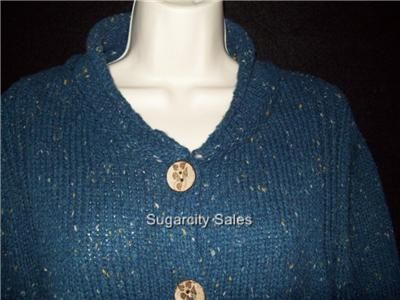 NWT CHELSEA & VIOLET CROP FLYAWAY CARDIGAN SWEATER L  