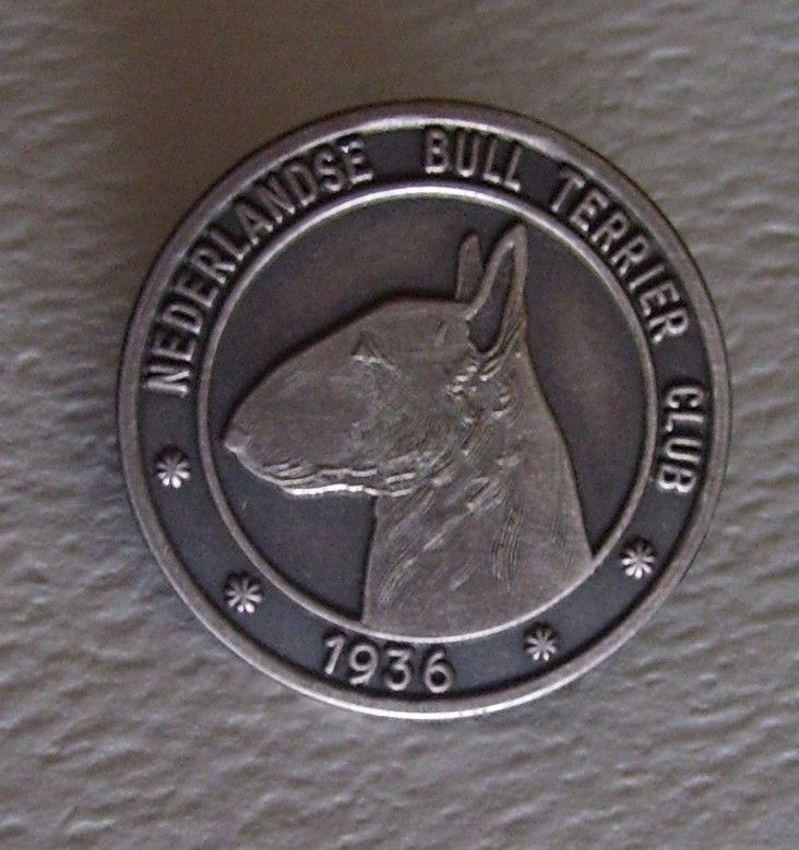 VINTAGE 1936 NETHERLANDS BULL TERRIER CLUB PINBACK  