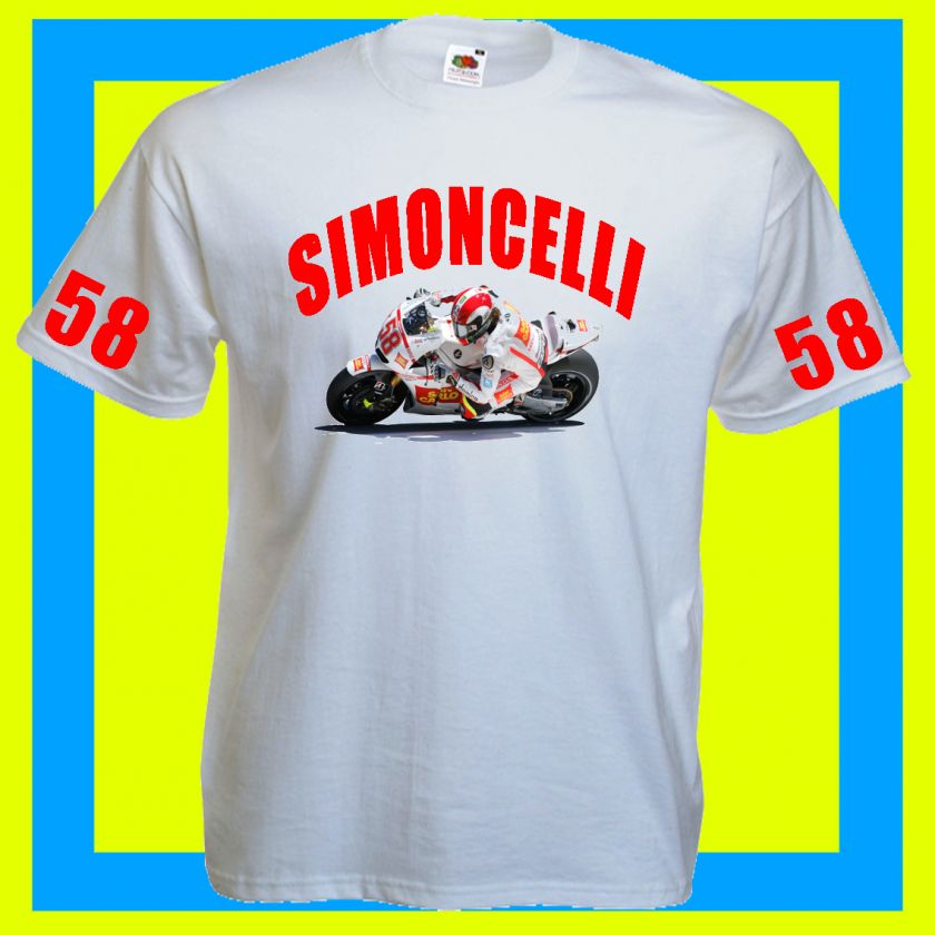 MOTO GP MARCO SIMONCELLI ROSSI T SHIRT ALL SIZES COLOURS AVAILABLE 