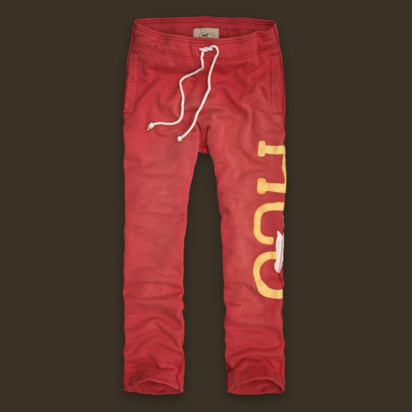 Hollister Men Pacific Coast Red sweat Pants  