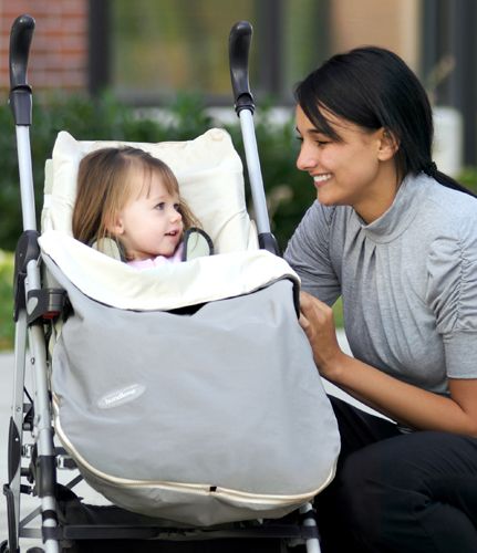     BundleMe   Lite   Toddler Pink Leaf Car Seat Cover/Stroller Sack