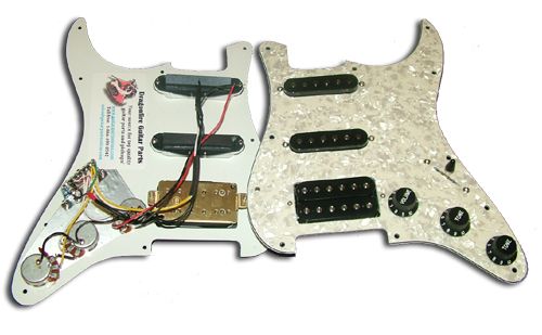 Loaded Fat Strat Pickguard,White Pearl w/Blk,Fit Fender  