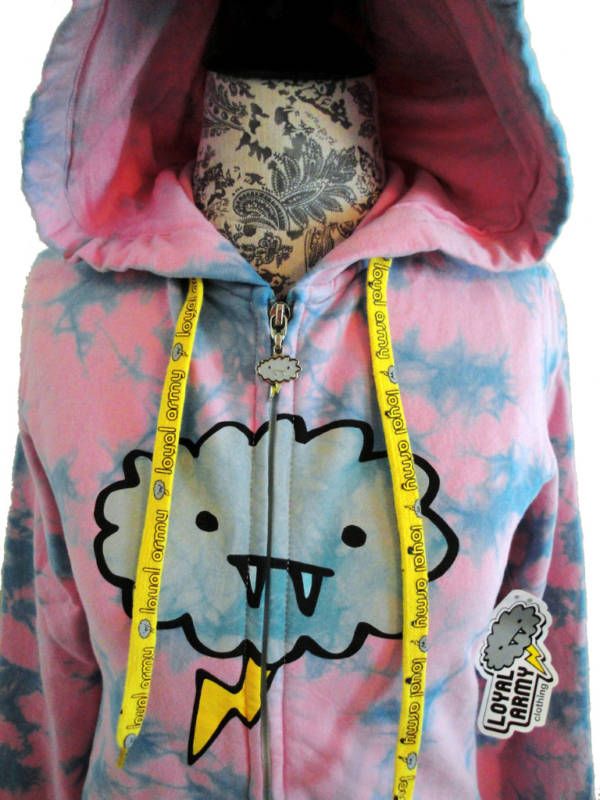 NEW Loyal Army Logo Monster Cloud Hoodie Jacket Pink Size XS From LA 