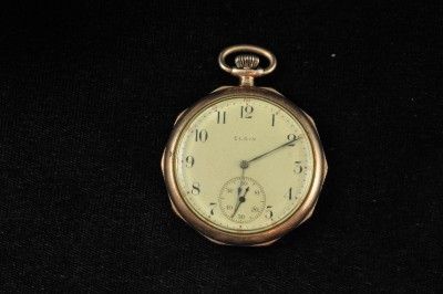 VINTAGE 12S ELGIN DECAGON POCKETWATCH GRADE 315 RUNNING  