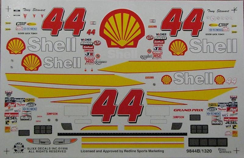 44 Tony Stewart Shell Oil 1998 Chevy Monte Carlo BGN  