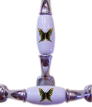 Black BUTTERFLY Cabinet Drawer PULL Handle Brass Chrome  