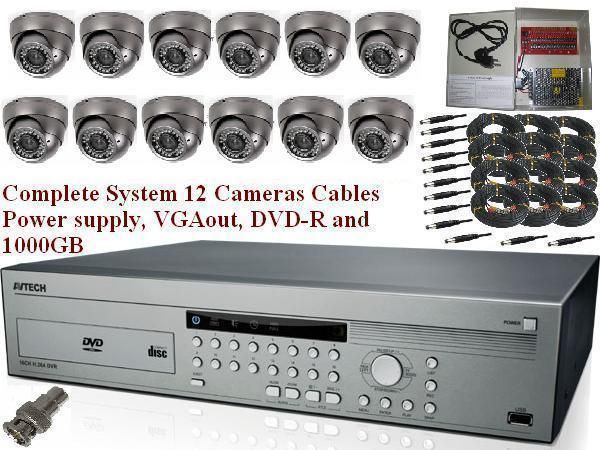 12 Channel CCTV Security Network DVR System 12 CH Pack  