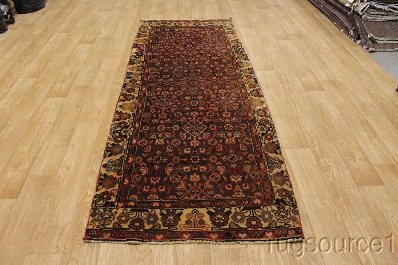 ANTIQUE RUNNER 3X9 HAMEDAN PERSIAN ORIENTAL AREA RUG WOOL CARPET 