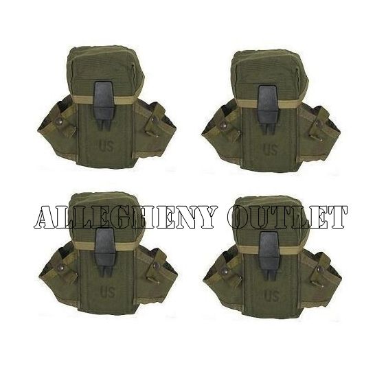 Four GENUINE US MILITARY SURPLUS AMMO POUCHES EXC  