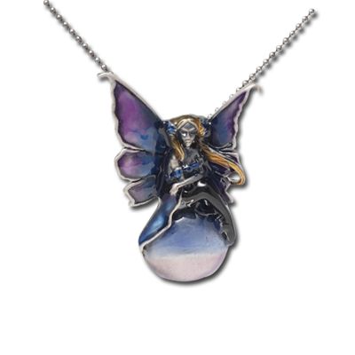 Purple Jewel Bubble Rider Fairy Necklace Amy Brown  