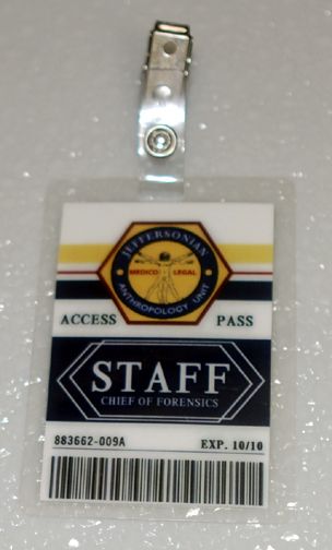 Bones Jeffersonian TV Series ID Badge Staff  
